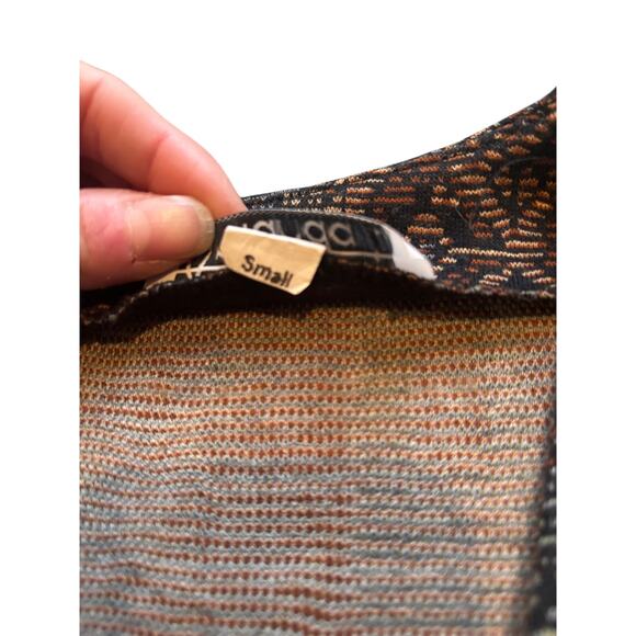 Vintage Amanda T Tapestry Patchwork Long Vest with Double Buttons - Size S - Picture 4 of 4